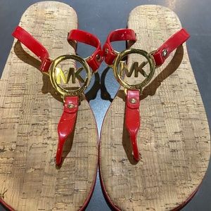 Michael Kors red sandals